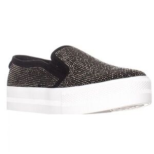 G by Guess Black and Silver Women's Sneakers